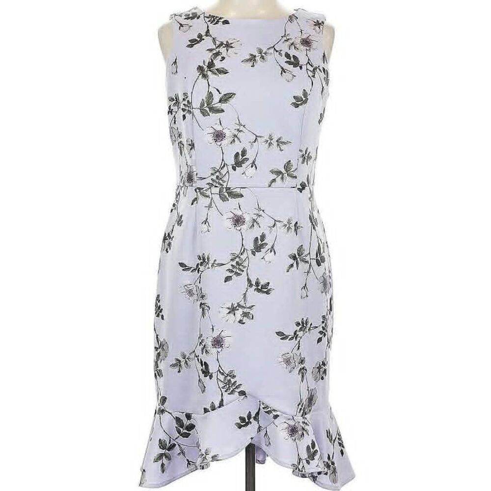 JM Studio Lilac Floral Cocktail Dress Size 12